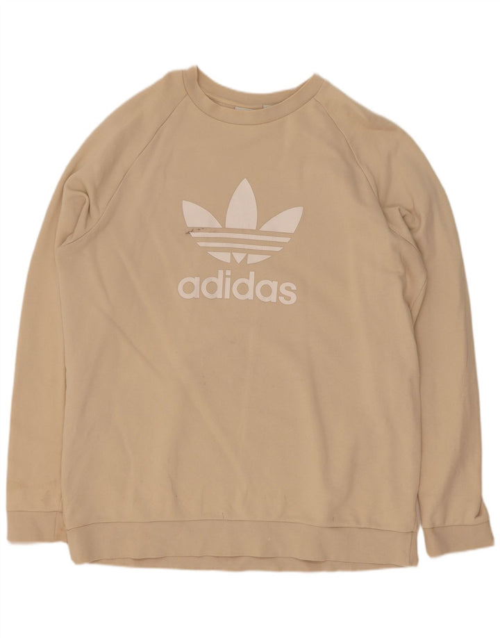 Ανδρικό γραφικό φούτερ Adidas Jumper XL Μπεζ βαμβακερό