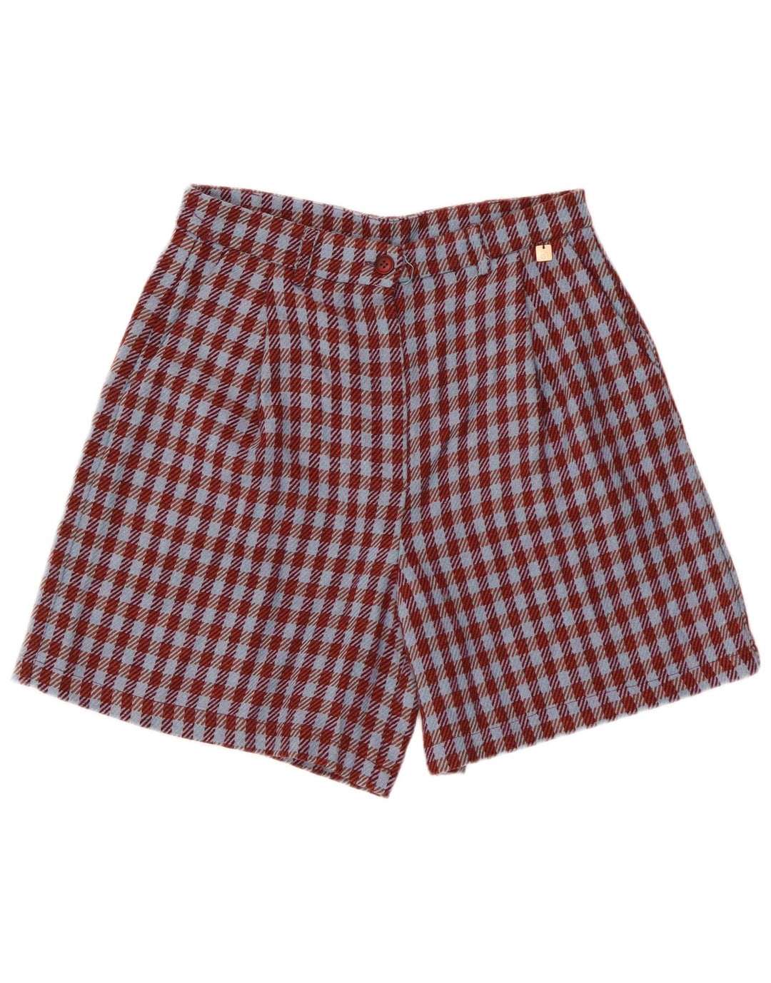 Vintage γυναικείο casual σορτς IT 42 Medium W28 Βουργουνδί Houndstooth