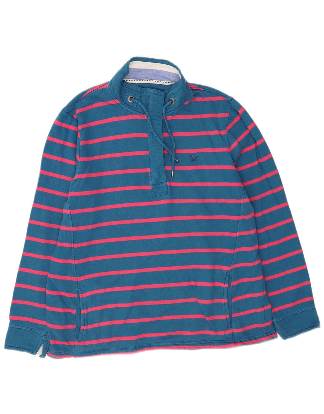 Crew Clothing Γυναικεία μπλούζα μεγάλου μεγέθους Jumper UK 14 Large μπλε ριγέ