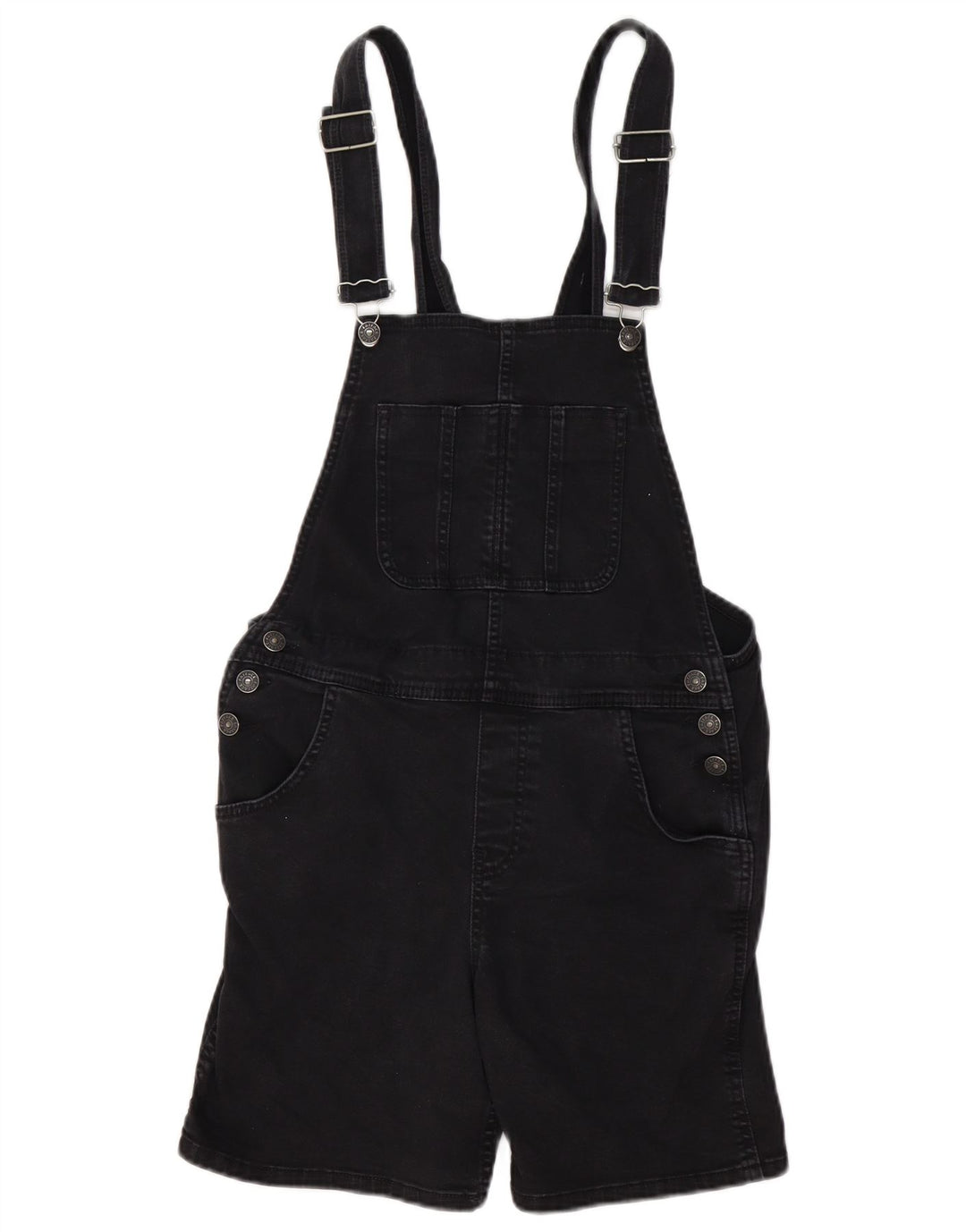 FAT FACE Γυναικείο σορτς Dungarees τζιν UK 12 Medium W34 μαύρο βαμβακερό