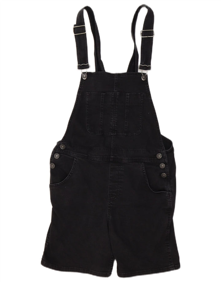 FAT FACE Γυναικείο σορτς Dungarees τζιν UK 12 Medium W34 μαύρο βαμβακερό