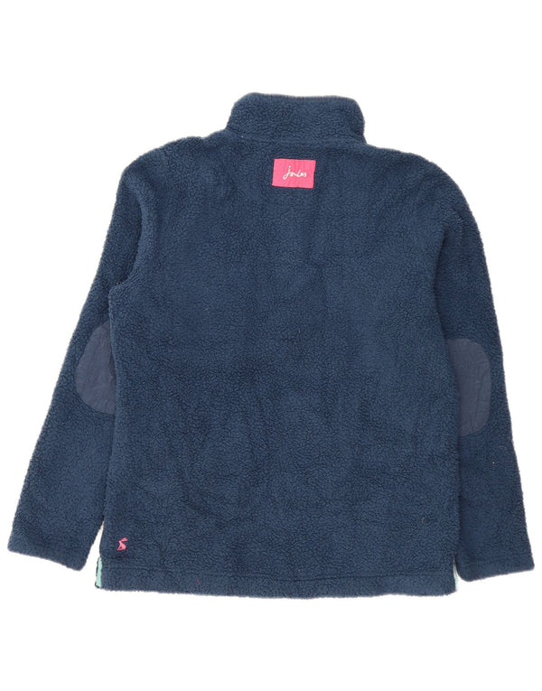 Joules γυναικείο υπερμεγέθη με κουμπιά με λαιμό Fleece Jumper UK 12 Medium Navy Blue