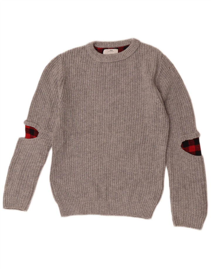 Πουλόβερ Zara Boat Neck Jumper 9-10 Years Grey Polyester