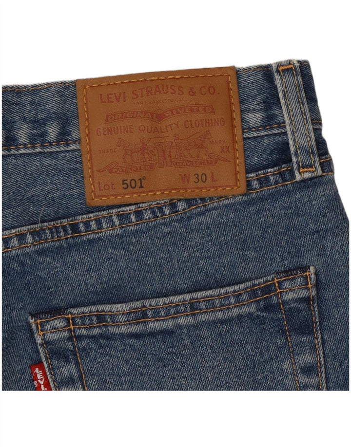 Ανδρικό τζιν σορτς LEVI'S 501 W30 Μεσαίο μπλε βαμβακερό
