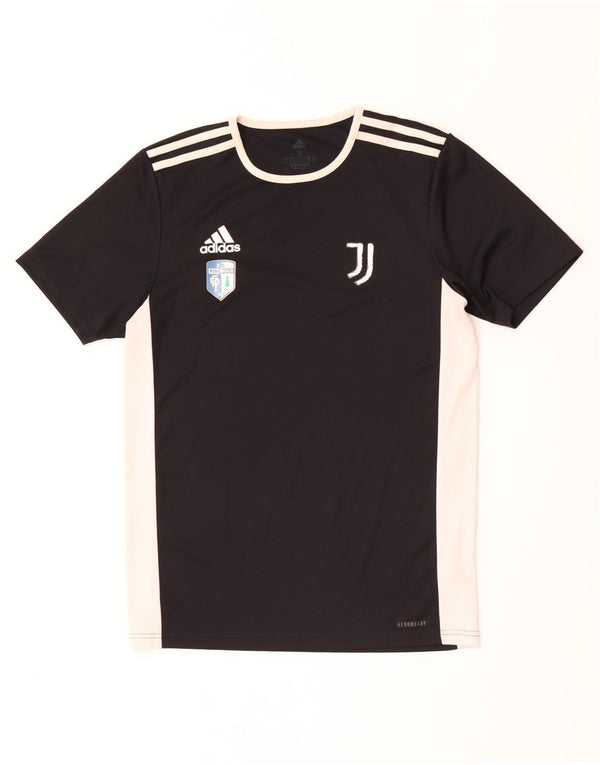 Ανδρικό γραφικό μπλουζάκι Adidas Juventus Top Small Black Colorblock Πολυεστέρας