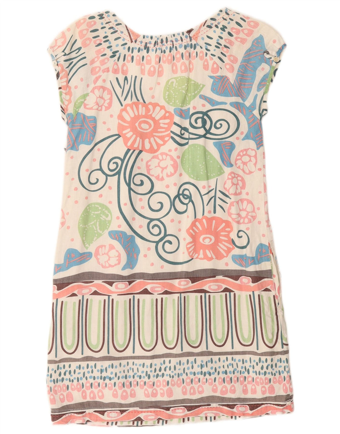 WHITE STUFF Γυναικείο Φόρεμα Shift UK 8 Μικρό Λευκό Λινό Λινό