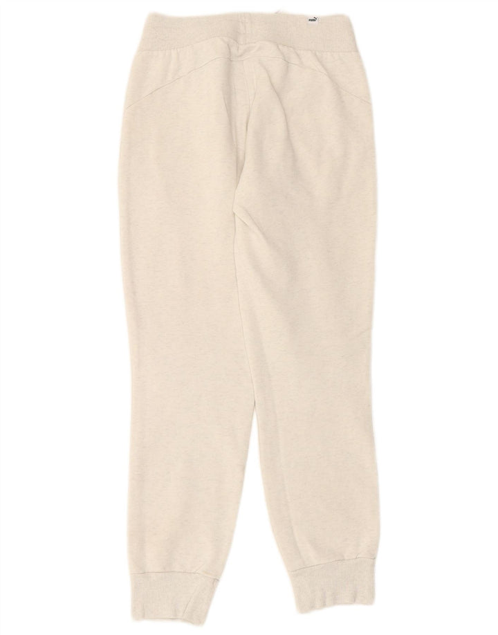 PUMA Womens Tracksuit Trousers Joggers UK 8 Small Off White Polyester