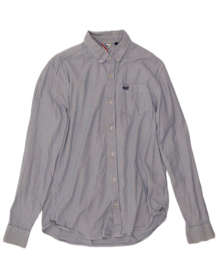 Ανδρικό πουκάμισο Superdry με μεσαίο μπλε pinstripe