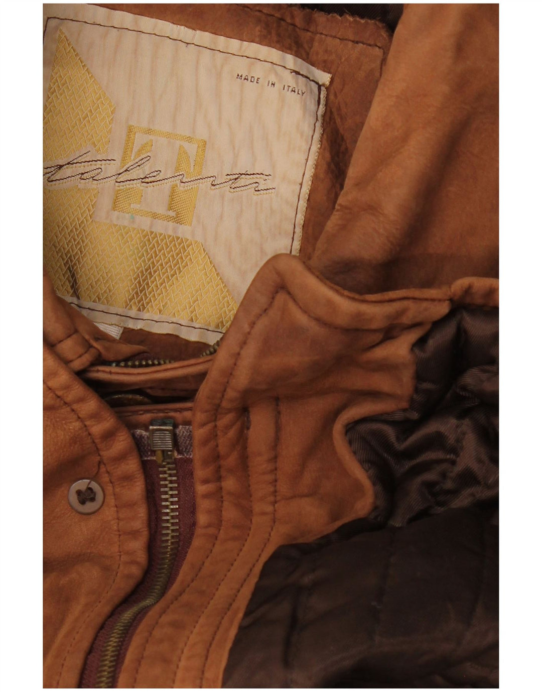 VINTAGE Ανδρικό Δερμάτινο Παλτό UK 42 XL Καφέ