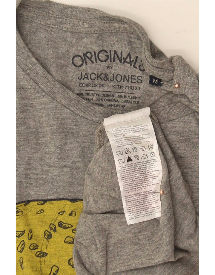 Ανδρικό γραφικό μπλουζάκι Jack & Jones Τοπ μεσαίο γκρι βαμβακερό