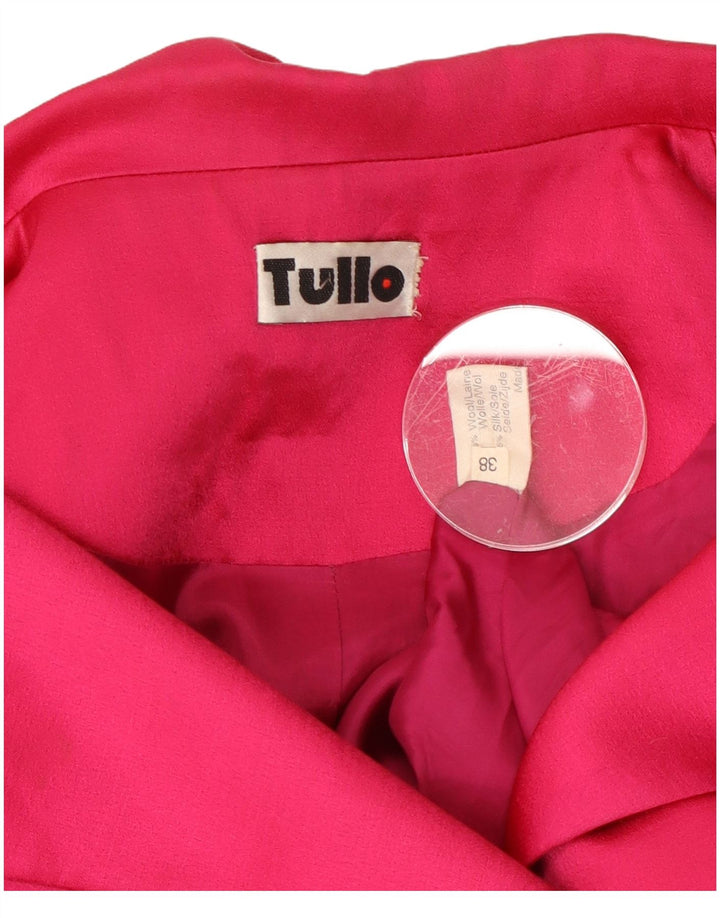 TULLO Γυναικείο σακάκι σακάκι με 3 κουμπιά EU 38 Μεσαίο ροζ μαλλί