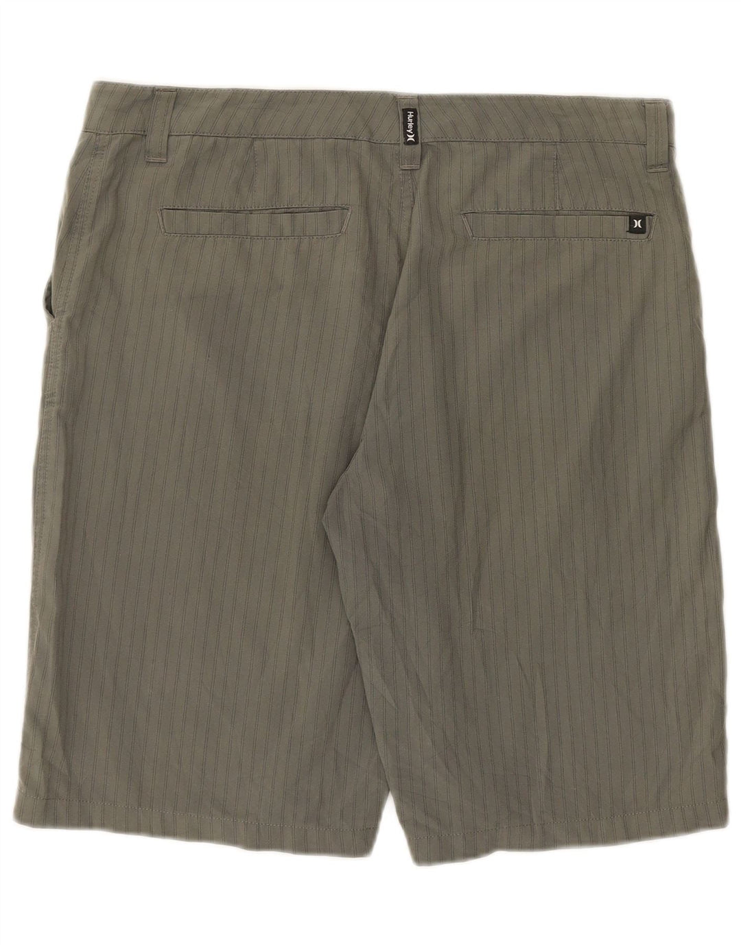 Ανδρικό σορτς chino Hurley μεγάλο W34 γκρι ριγέ πολυεστέρα