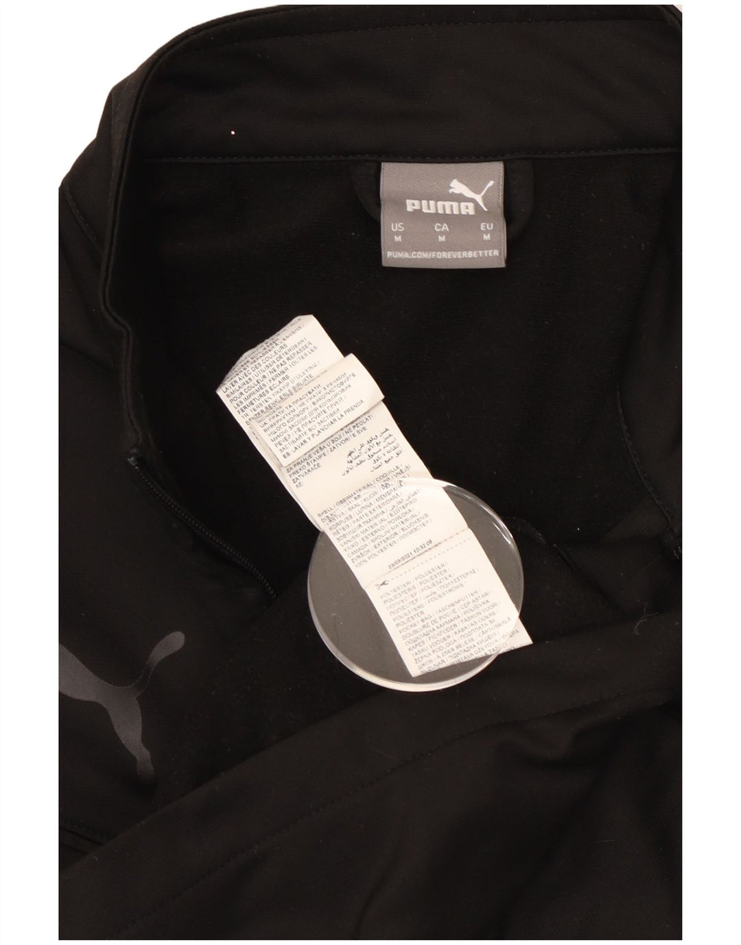 Ανδρική φόρμα Puma Μπουφάν μεσαίο μαύρο πολυεστέρα