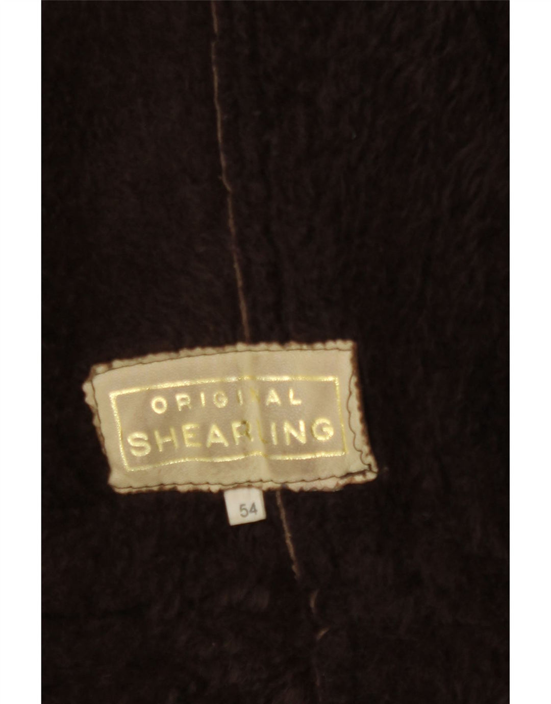 Vintage Ανδρικό Shearling Διπλό Παλτό IT 54 2XL Καφέ Shearling