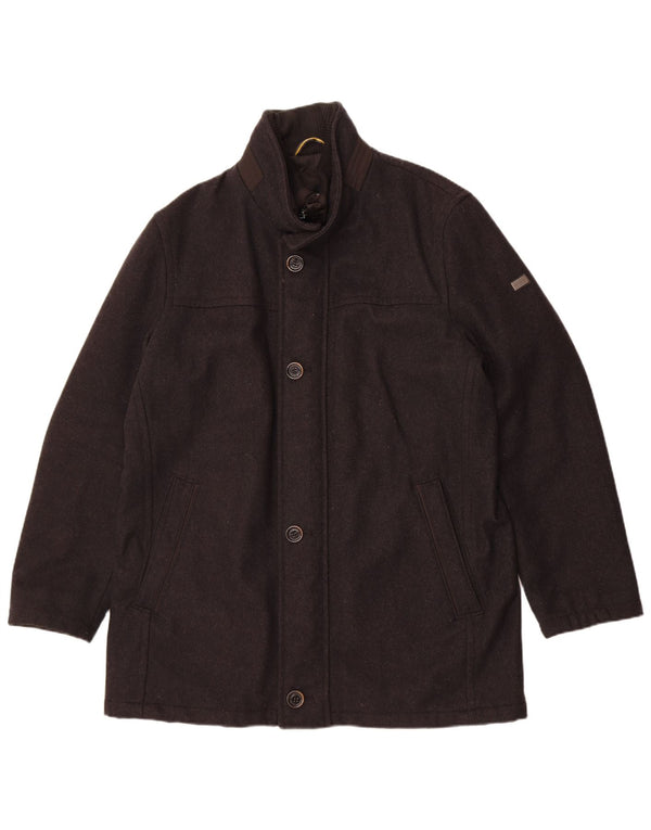 Pierre Cardin Ανδρικό παλτό μπιζελιού EU 52 XL Γκρι μαλλί