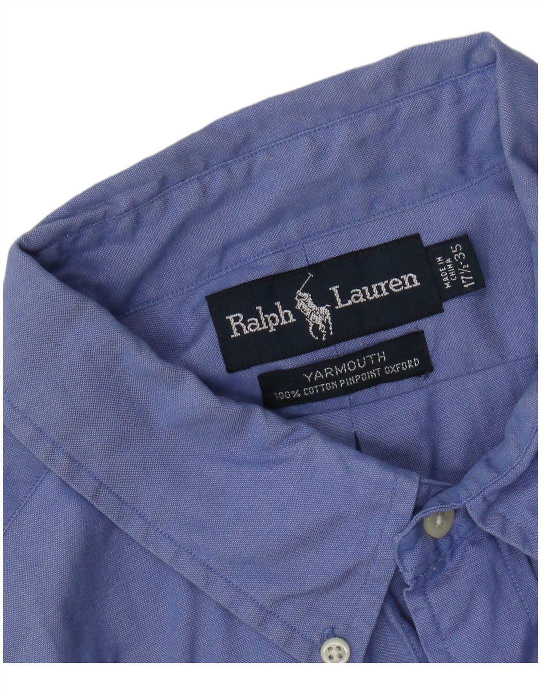 Ralph Lauren Ανδρικό πουκάμισο Yarmouth 17 1/2 XL Μπλε βαμβακερό