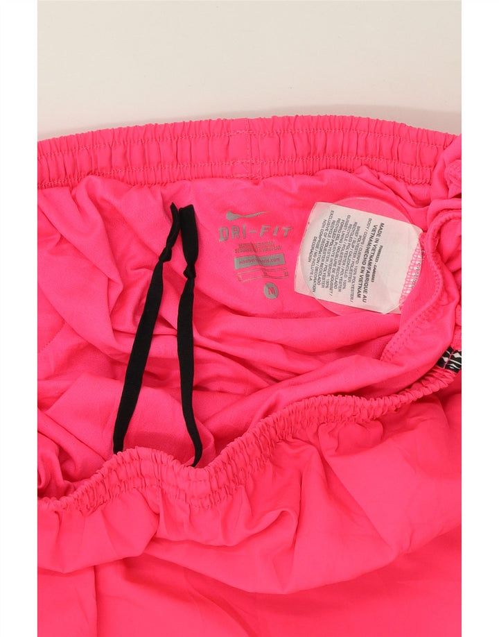 NIKE Womens Dri Fit Sport Shorts UK 14 Medium Pink Polyester Vintage Nike and Second-Hand Nike from Messina Hembry 