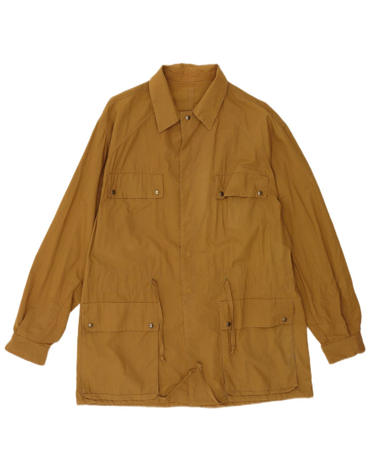 Vintage Mens Utility Jacket UK 38 Medium Beige Βαμβακερό