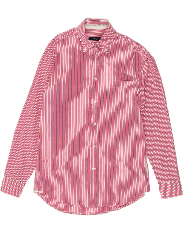 ZEGNA SPORT Mens Shirt Small Pink Striped Cotton | Vintage Zegna Sport | Thrift | Second-Hand Zegna Sport | Used Clothing | Messina Hembry 