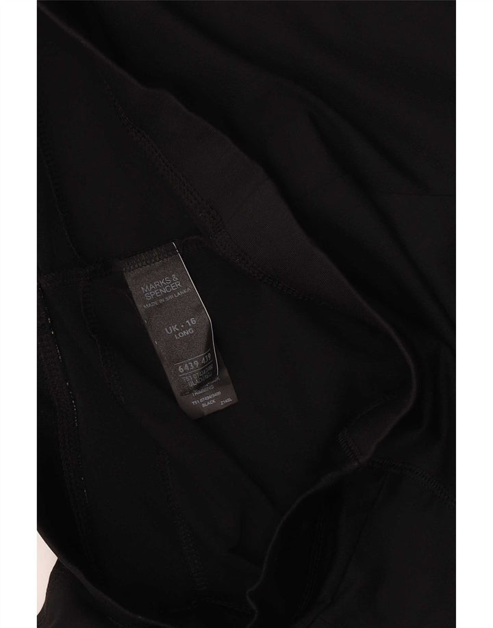 Γυναικεία αθλητική φόρμα Marks & Spencer Παντελόνι UK 16 Large Black Polyester