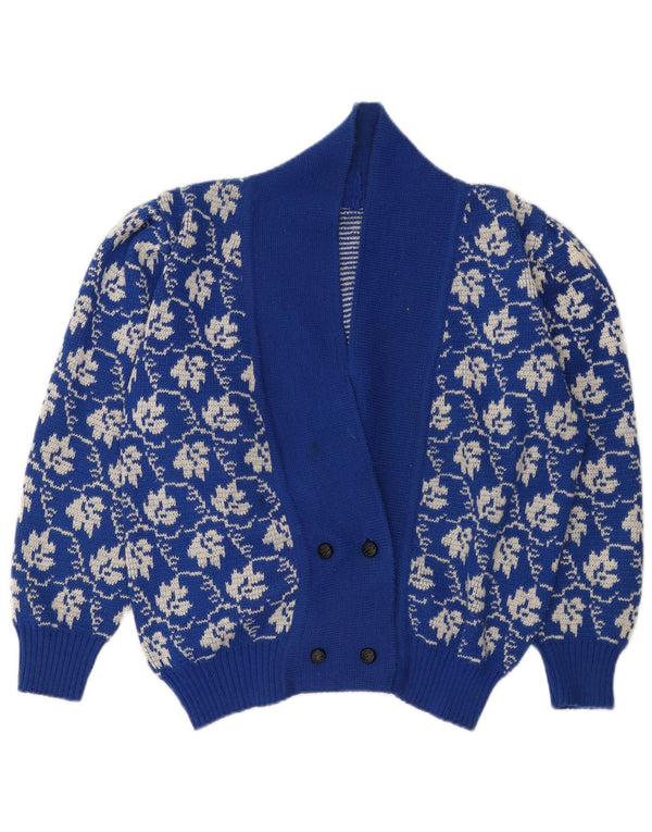 Vintage γυναικεία ζακέτα πουλόβερ UK 18 XL Blue Floral