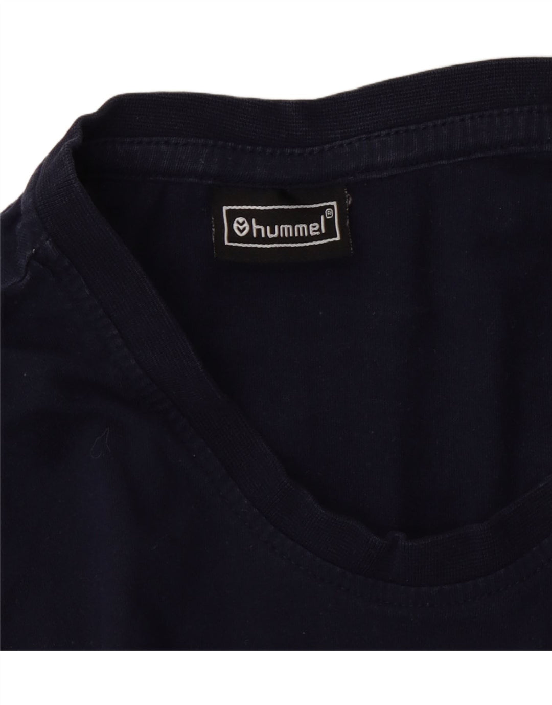 HUMMEL Womens Graphic T-Shirt Top UK 10 Small Navy Blue Vintage Hummel and Second-Hand Hummel from Messina Hembry 