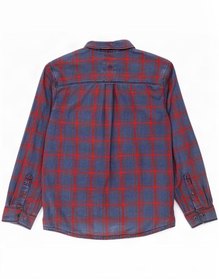 Ανδρικό Indigo πουκάμισο Fat Face 2XL Blue Check Cotton