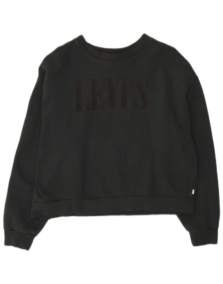 Γυναικεία φούτερ Levi's Oversized Crop Jumper UK 14 Medium Navy Blue