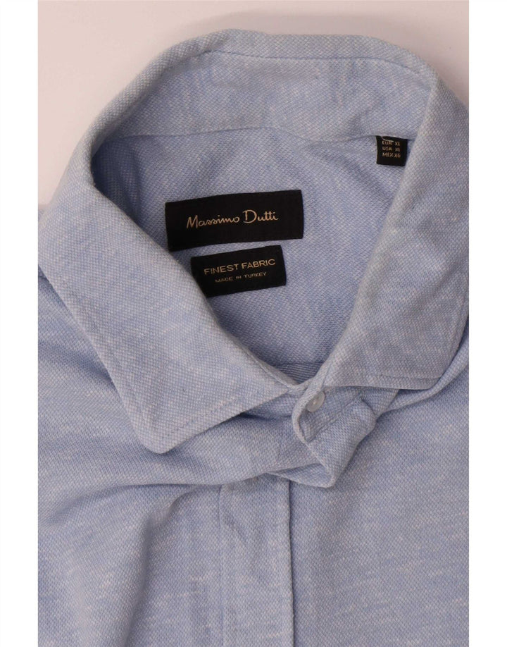 Ανδρικό πουκάμισο Massimo Dutti XL Μπλε