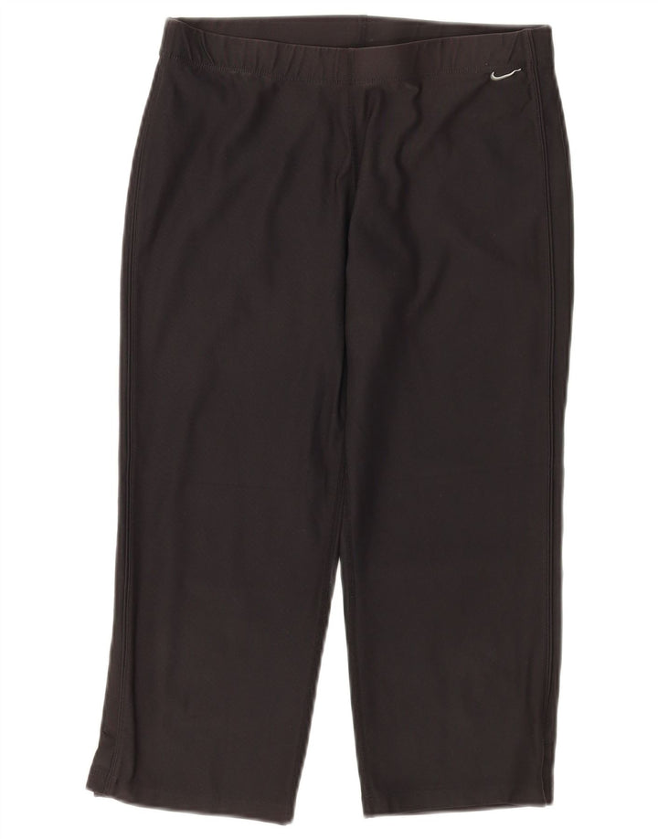 Γυναικεία NIKE Dri Fit Capri φόρμα παντελόνι UK 10/12 Μεσαίο μαύρο