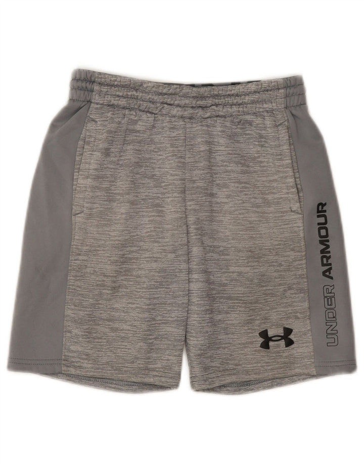 Under Armour Boys γραφικά αθλητικά σορτς 9-10 ετών με μεσαίο γκρι φλεκ