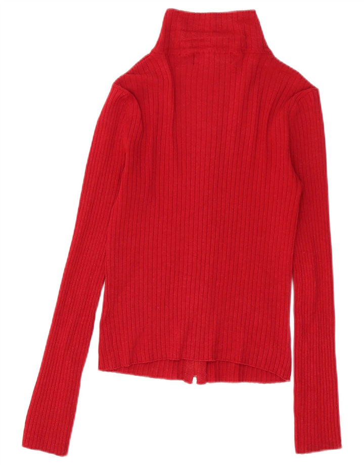 Zara Γυναικείο πουλόβερ UK 12 Medium Red Ramie