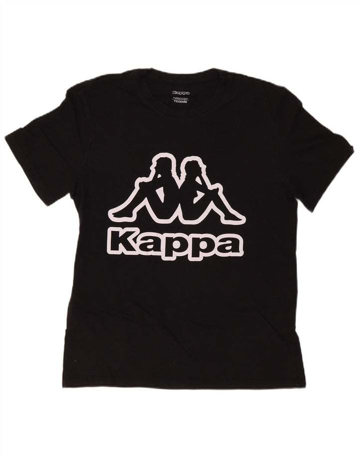 Kappa Womens Tezenis Graphic T-Shirt Top UK 14 Medium Black