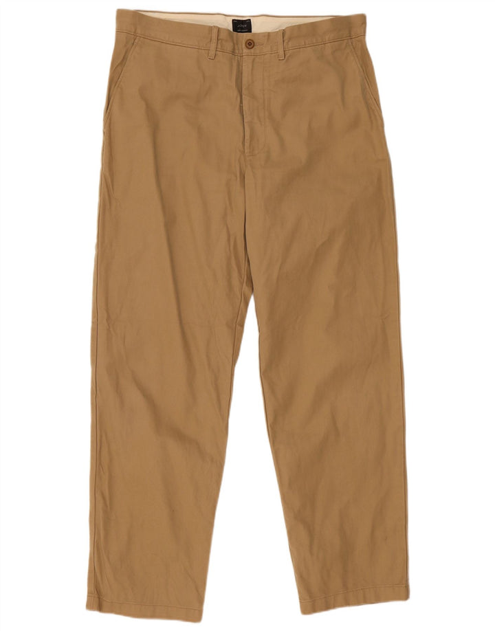 J. CREW Ανδρικό κωνικό παντελόνι Chino W35 L32 Μπεζ βαμβακερό