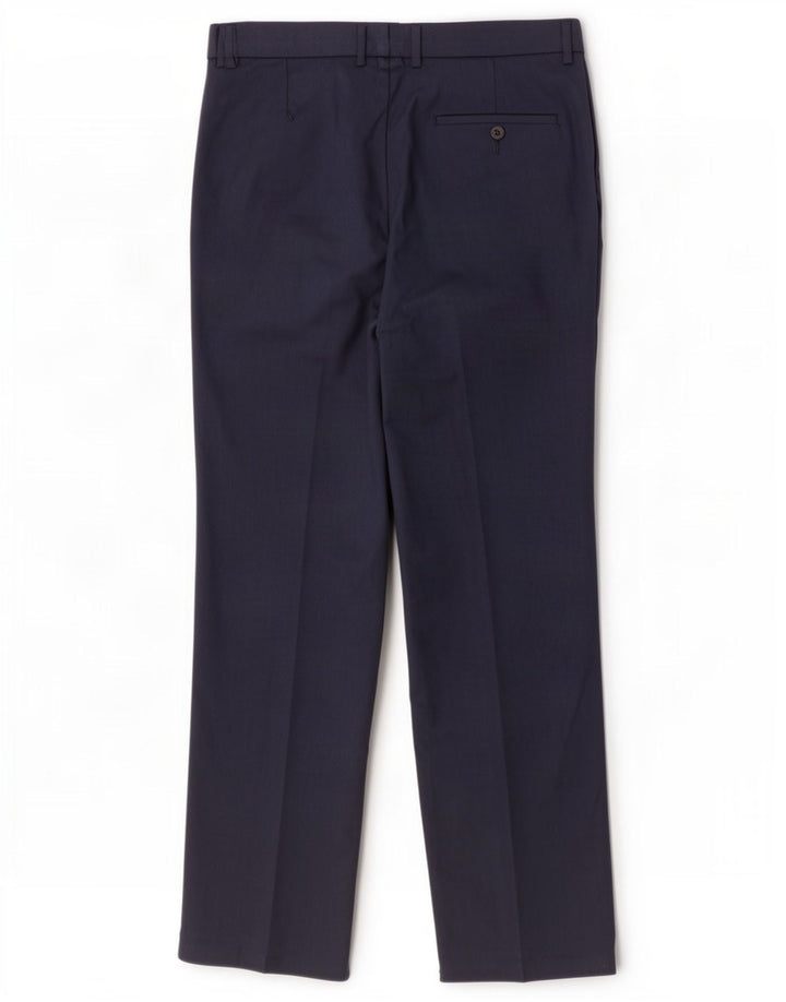 Ανδρικό ίσιο παντελόνι Marks & Spencer W32 L31 Navy Blue Polyester