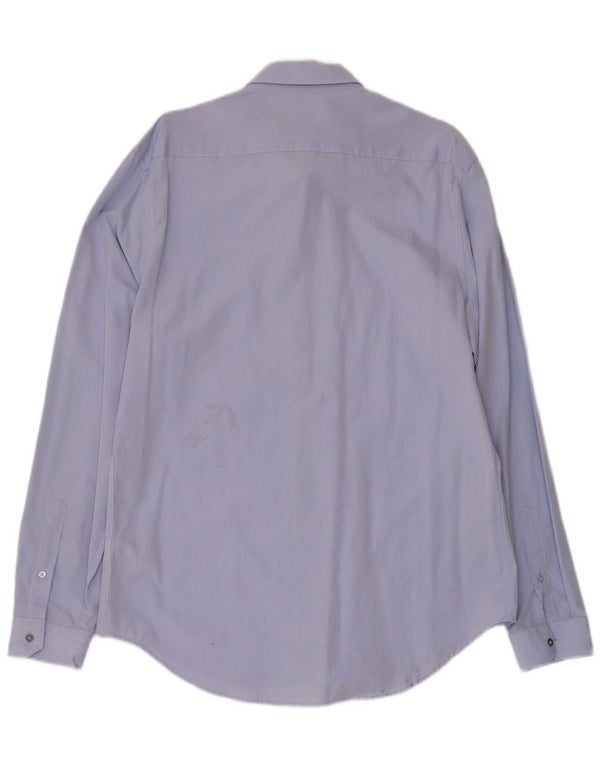 Ανδρικό πουκάμισο Zara Slim Fit XL Μπλε βαμβακερό