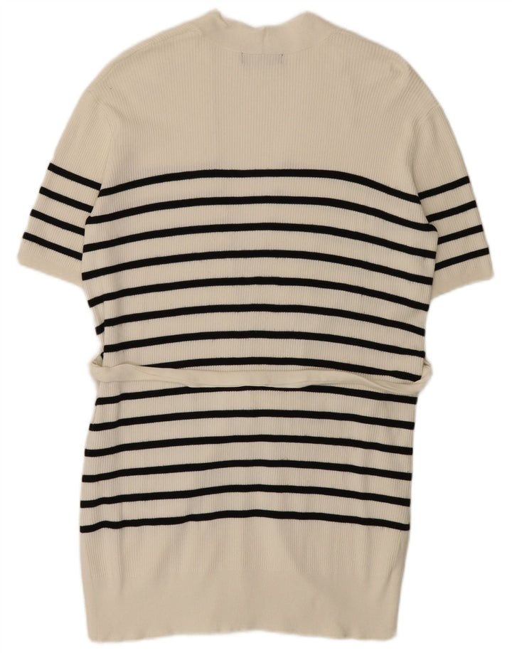 Marks & Spencer Γυναικείο πουλόβερ Longline Cardigan UK 14 Medium Off White