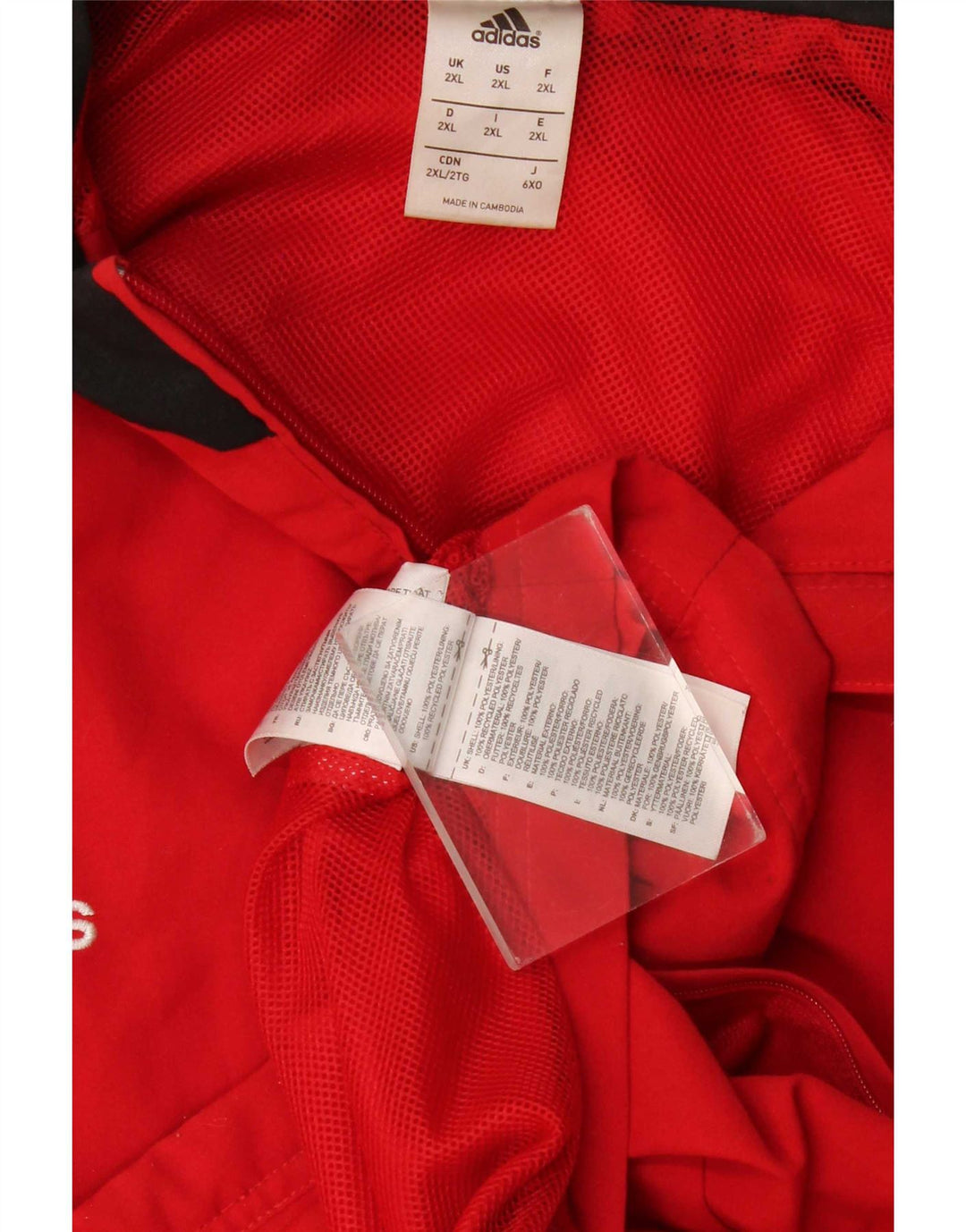 Ανδρική φόρμα Adidas Top Jacket 2XL Red Colourblock Polyester