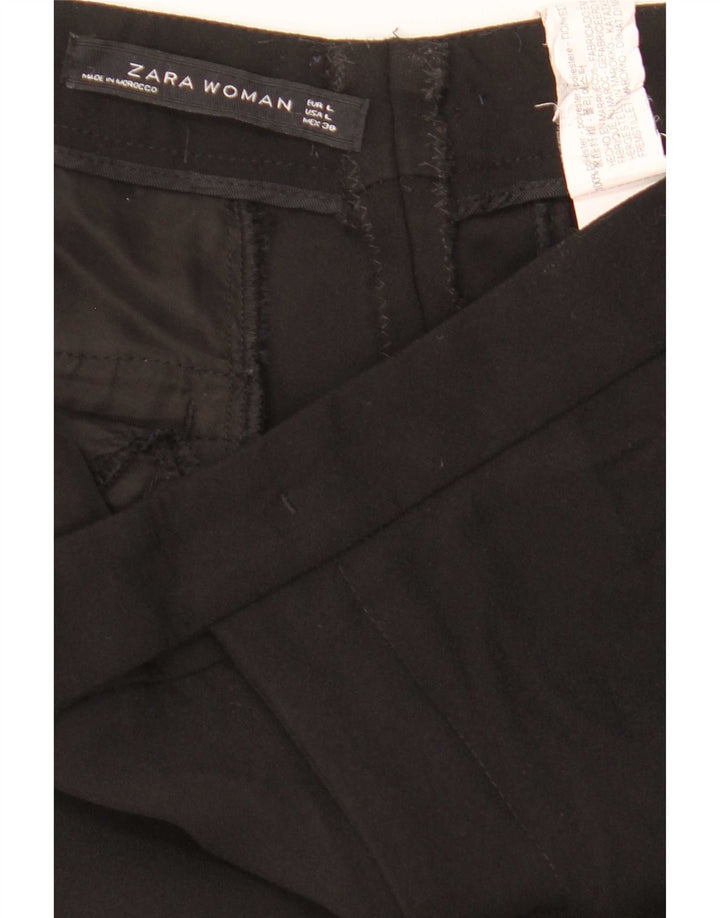 Zara Γυναικείο Παντελόνι Flare Casual Large W32 L32 Μαύρο Πολυεστέρα