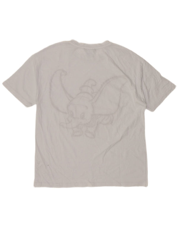 Zara Γυναικείο T-Shirt Dumbo γραφικό τοπ UK 14 Medium White Animal Print