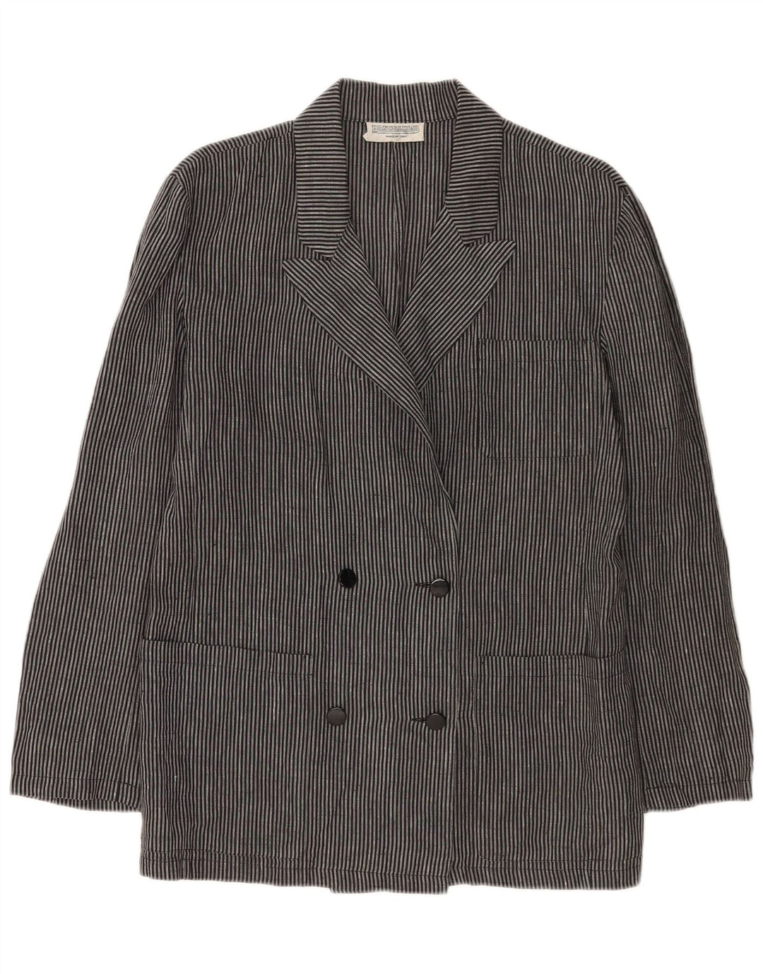 Pancaldi & B Γυναικείο σακάκι UK 16 Large Grey Pinstripe