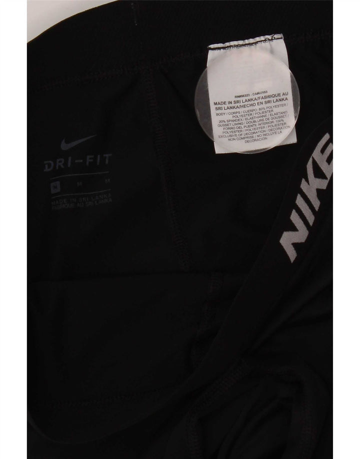 Γυναικεία Nike Dri Fit Graphic Capri leggings UK 12 Medium Black Polyester