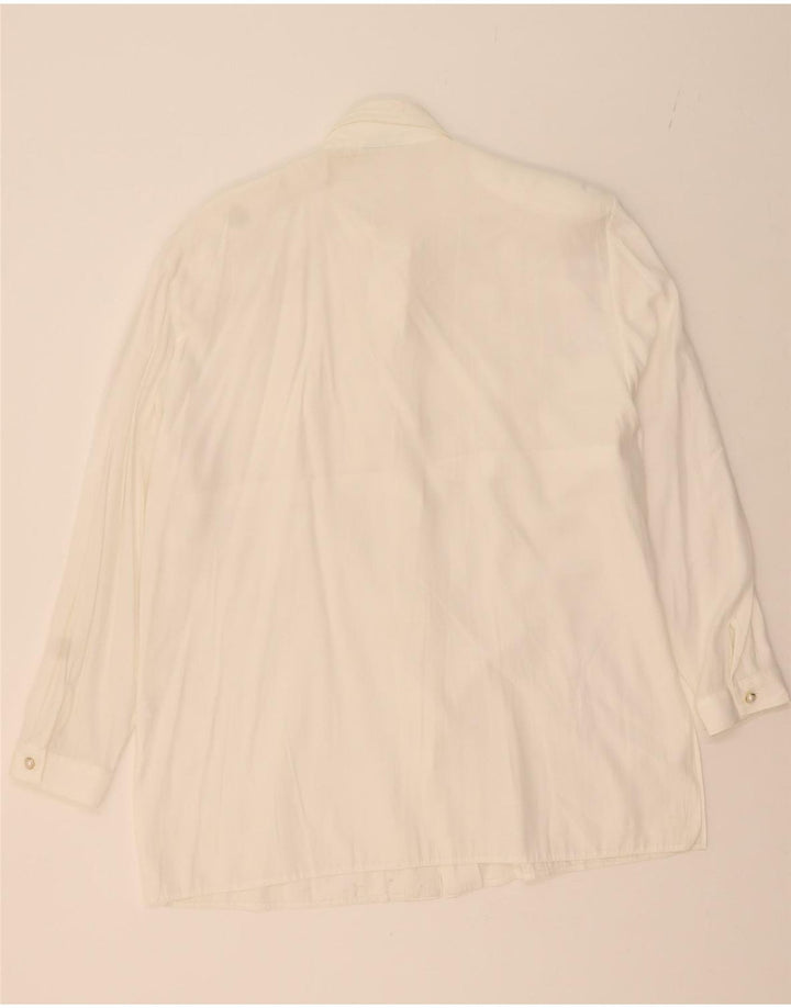 VINTAGE Womens Shirt UK 20 2XL White Viscose Vintage Vintage and Second-Hand Vintage from Messina Hembry 