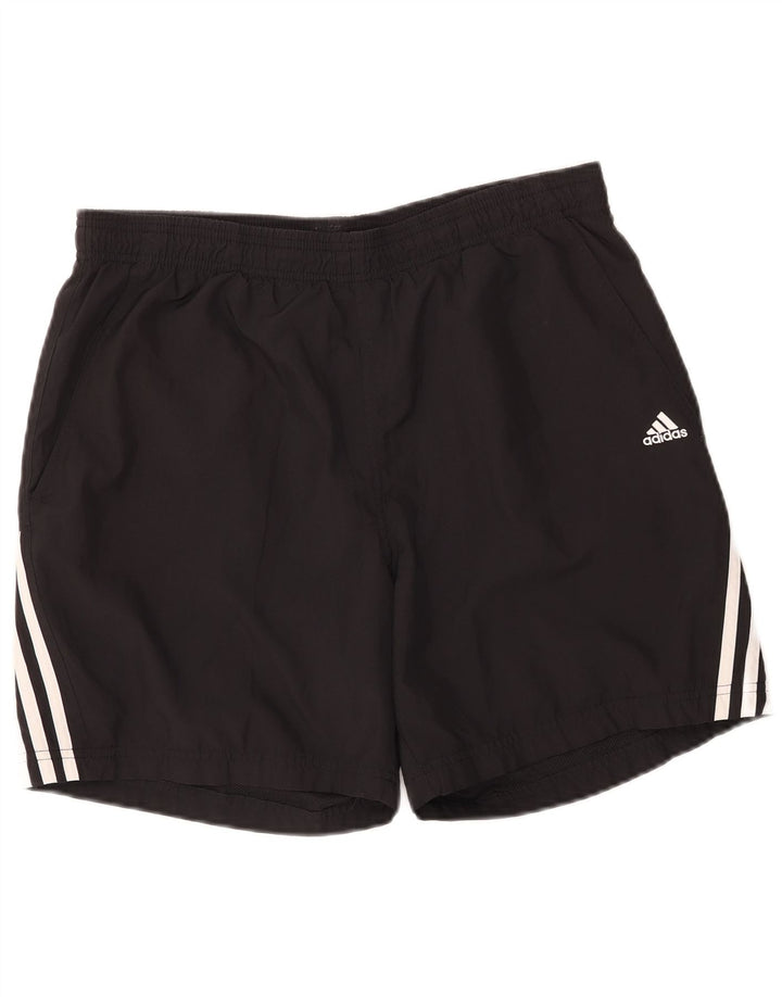 Ανδρικό σορτς Adidas Climalite από μεσαίο μαύρο πολυεστέρα