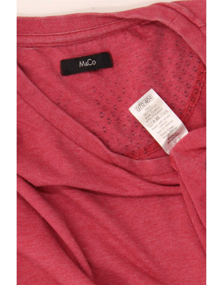 M&Co Ανδρικό T-Shirt Top XL Red Cotton