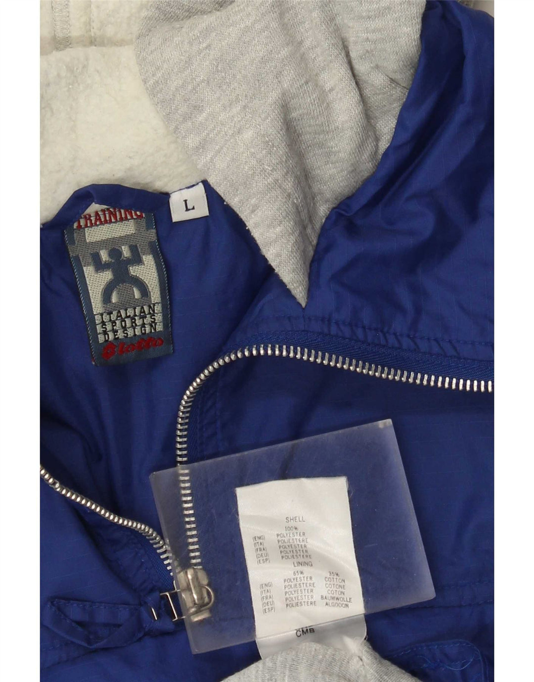 Lotto Ανδρική φόρμα πουλόβερ με κουκούλα Top Jacket Large Blue Colourblock