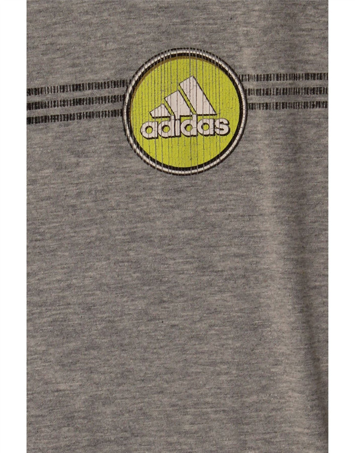 Adidas Ανδρικό γραφικό τοπ μακρυμάνικο μεγάλο γκρι βαμβακερό