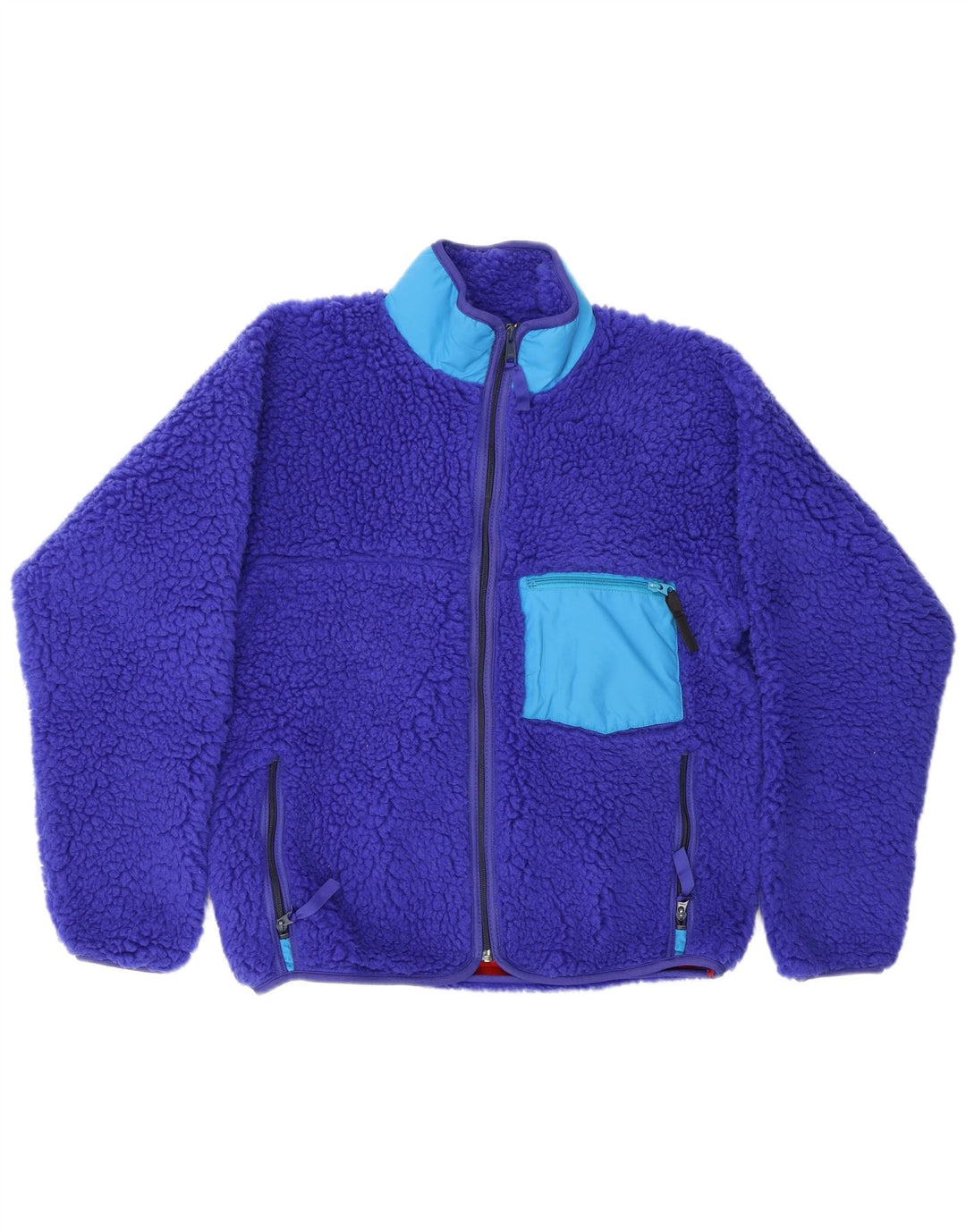 Patagonia Mens Fleece Jacket UK 38 Medium Blue Polyester