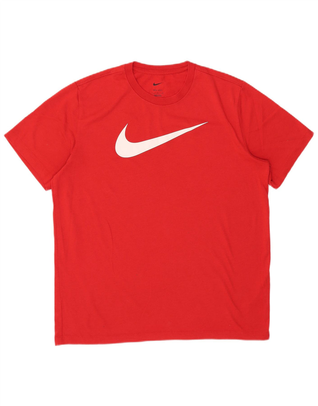 Ανδρικό γραφικό μπλουζάκι Nike Dri Fit Top μεγάλο κόκκινο πολυεστέρα