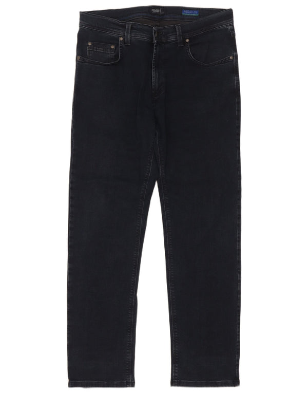 Pioneer Mens Straight Jeans W34 L30 Navy Blue Cotton